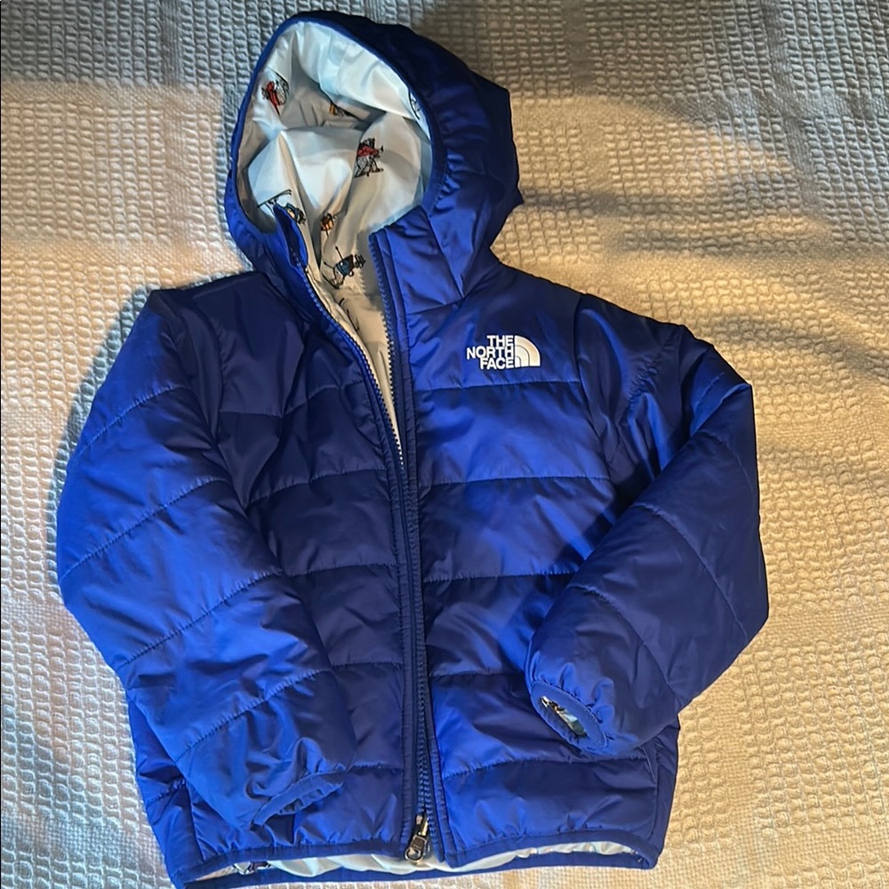 The North Face Youth Blue Puffy Hooded Jacket